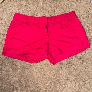 Size 4 magenta J. Crew chino short with 3 inch inseam